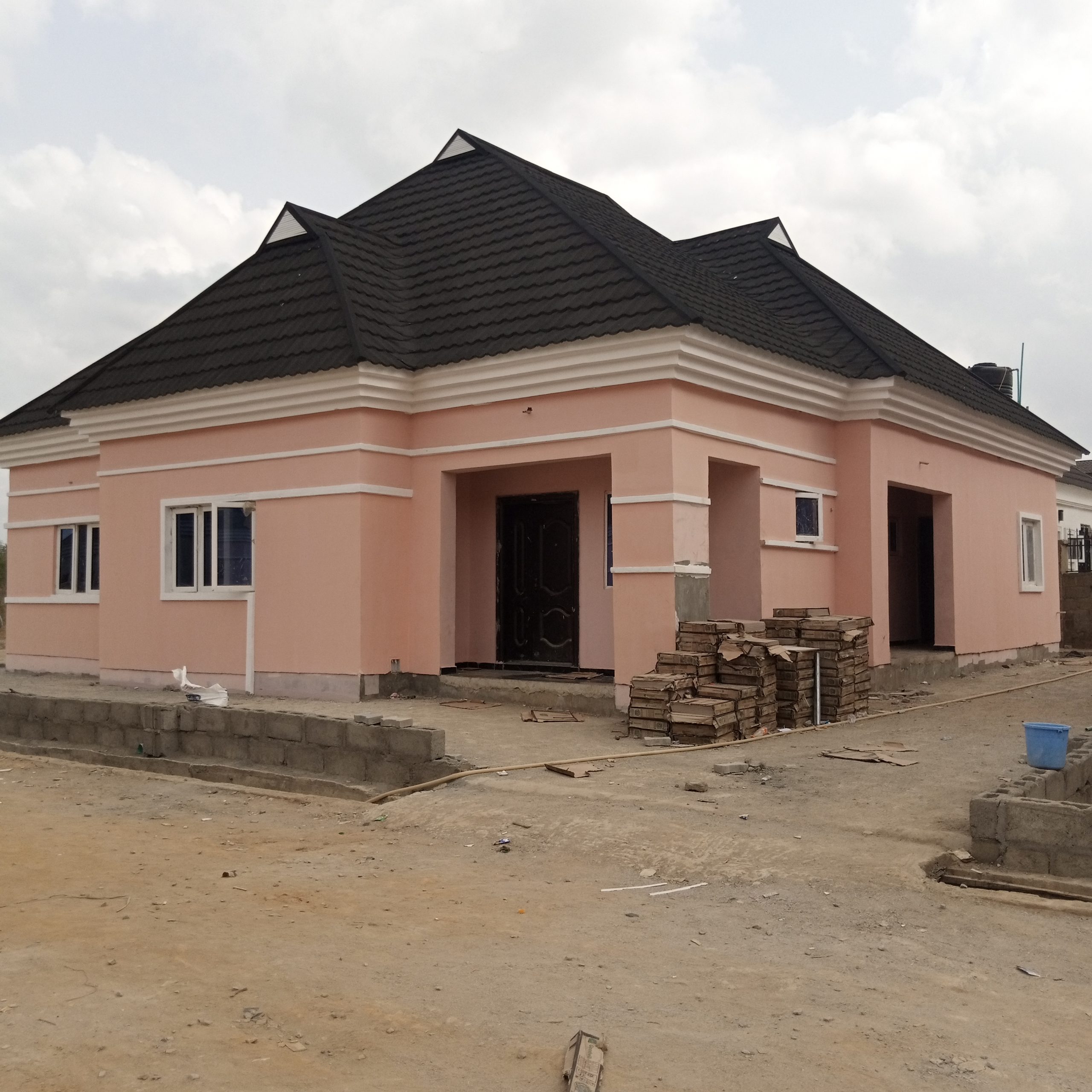 3 Bedroom Standalone Bungalow with Gerald high roofing for sale at Bluestone Estate, Mowe, Lagos Ogun Border Town with 24 months mortgage