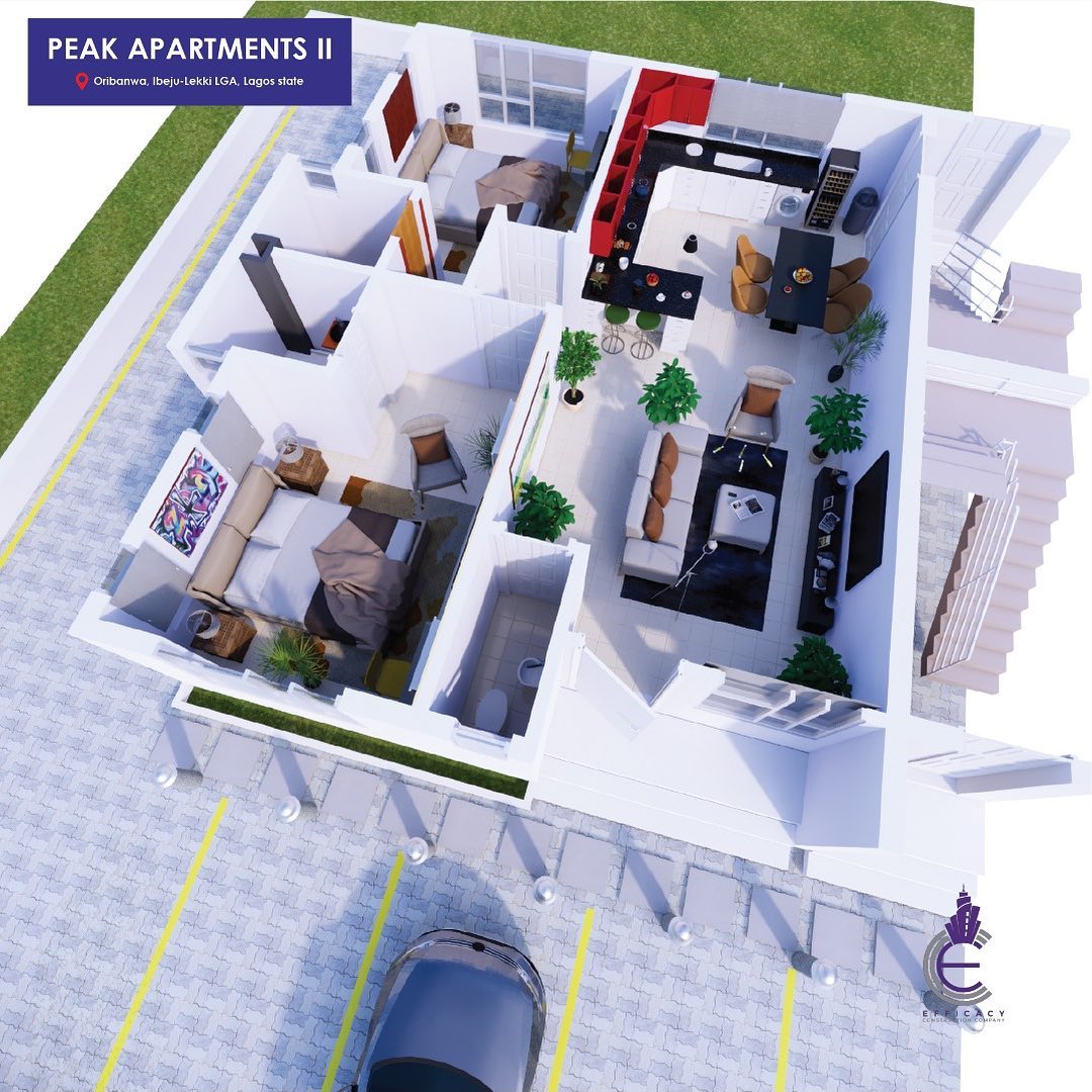Buy a 2 Bedroom Flat Apartment for sale at Peak Apartment, Awoyaya, 18 months installment plan