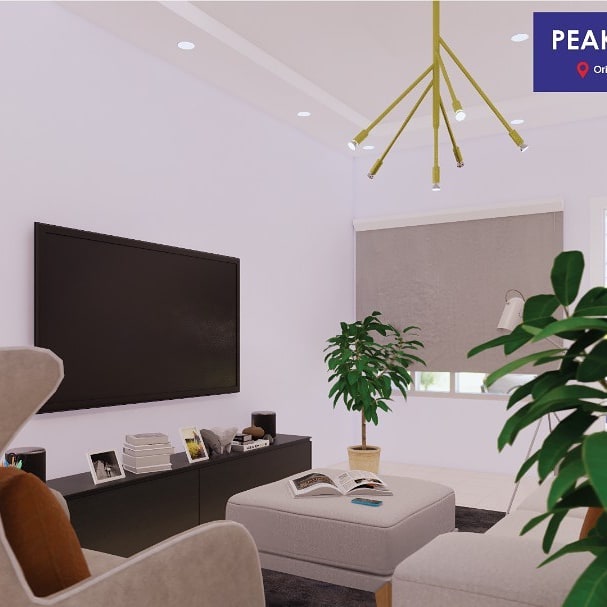 2 Bedroom Flat Apartment for sale at Peak Apartment, Awoyaya, Bright POP Led lights, sparkling chandelier lights and wide windows for natural ambiance