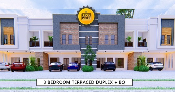 3 Bedroom Terrace Duplex For Sale in Lekki Scheme 2, with 24 months payment plan